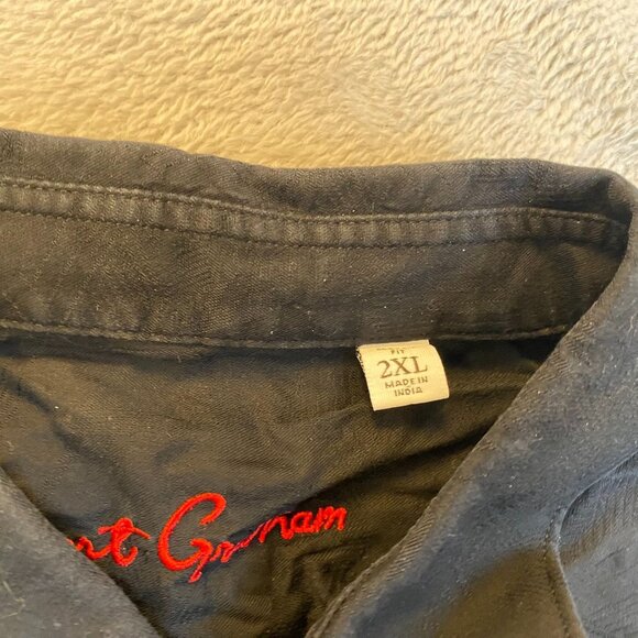 Robert Graham Mens Shirt 2XL Black Shirt Long Sleeve Button-Up With Patterned Cu - Picture 7 of 8